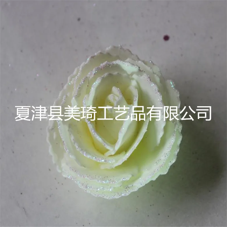 

Factory Direct Sale 7cm Artificial Pe Rose Flower Head Spray Gold Pink Flower Head Serrated Rose Flower Cartoon Bouquet Material