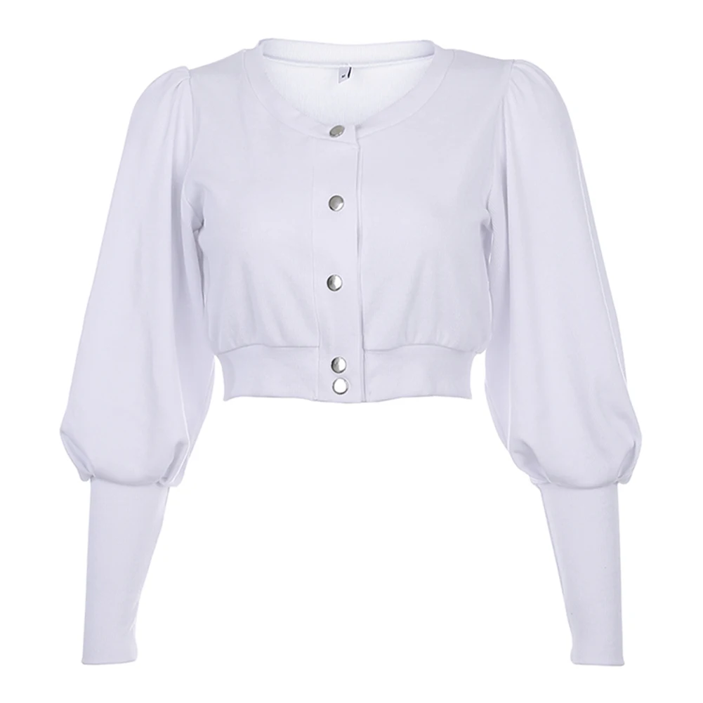 

Vintage Lantern Sleeve Autumn Women Sexy Shirt Blouses Single Breasted Blouse Female Loose Shirts Tops blusas mujer