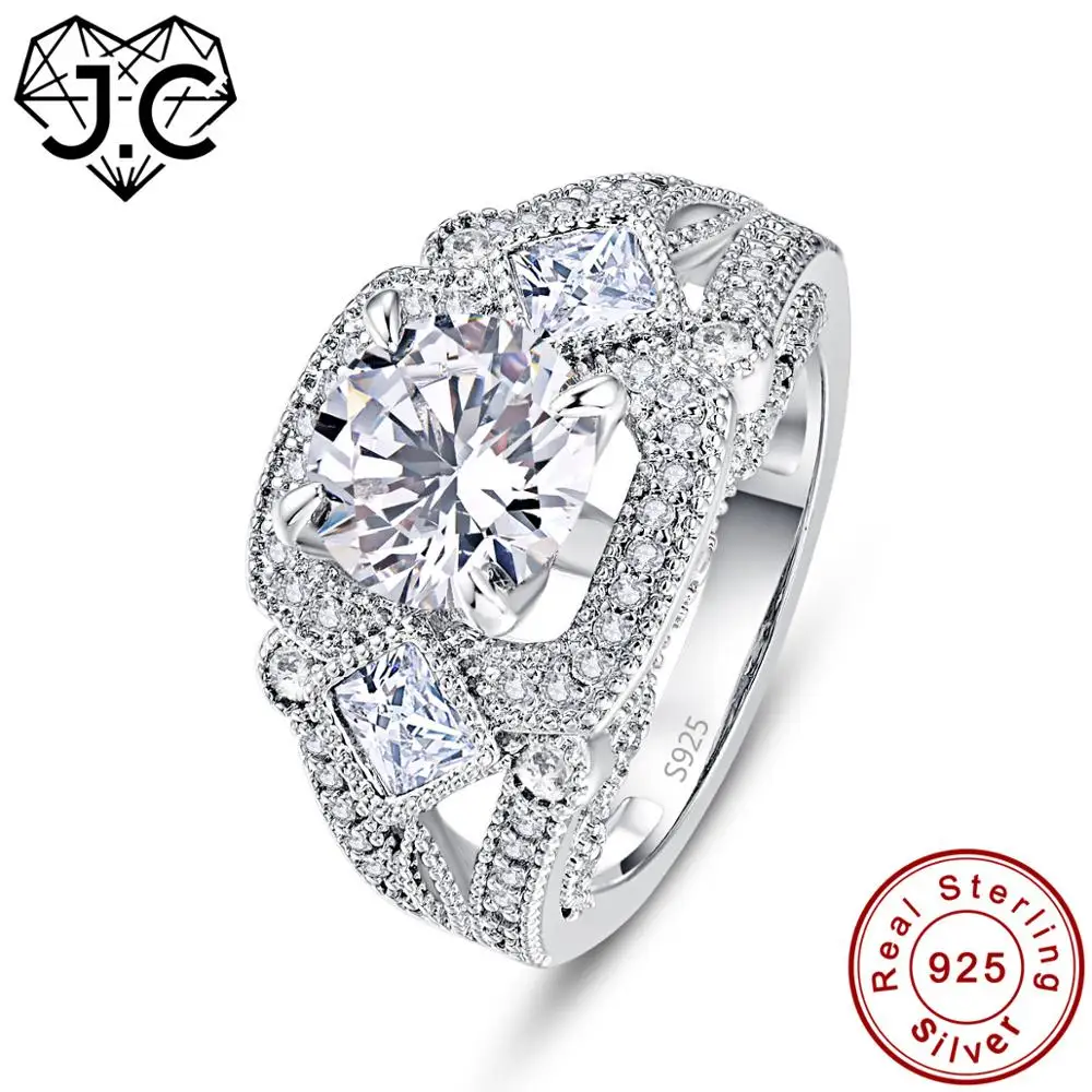 J.C Round Cut Mystic Rainbow &amp White Topaz Amethyst 925 Sterling Silver Ring Size 6 7 8 9 Women Fine Dazzling Jewelry Gift | Украшения и