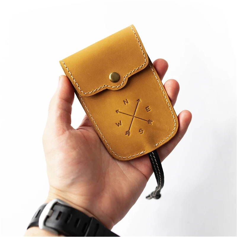 Винтажный мини ключница ручной работы органайзер для ключей из натуральной кожи