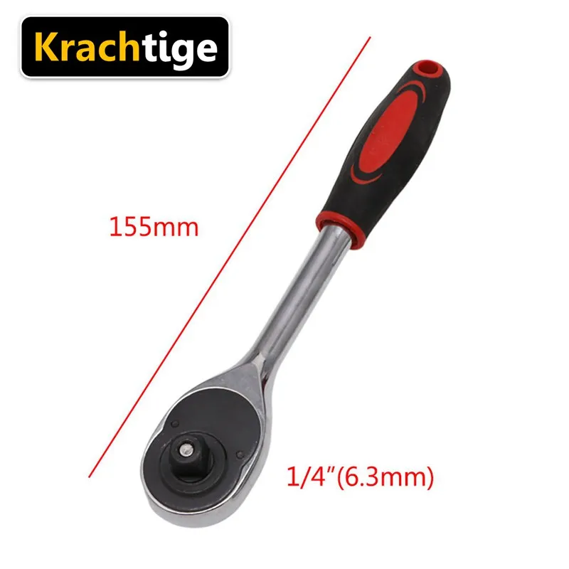 Krachtige 1/" Трещоточный ключ 24 зубца CR-V быстросъемный профессиональный ручной инструмент квадратный ключ