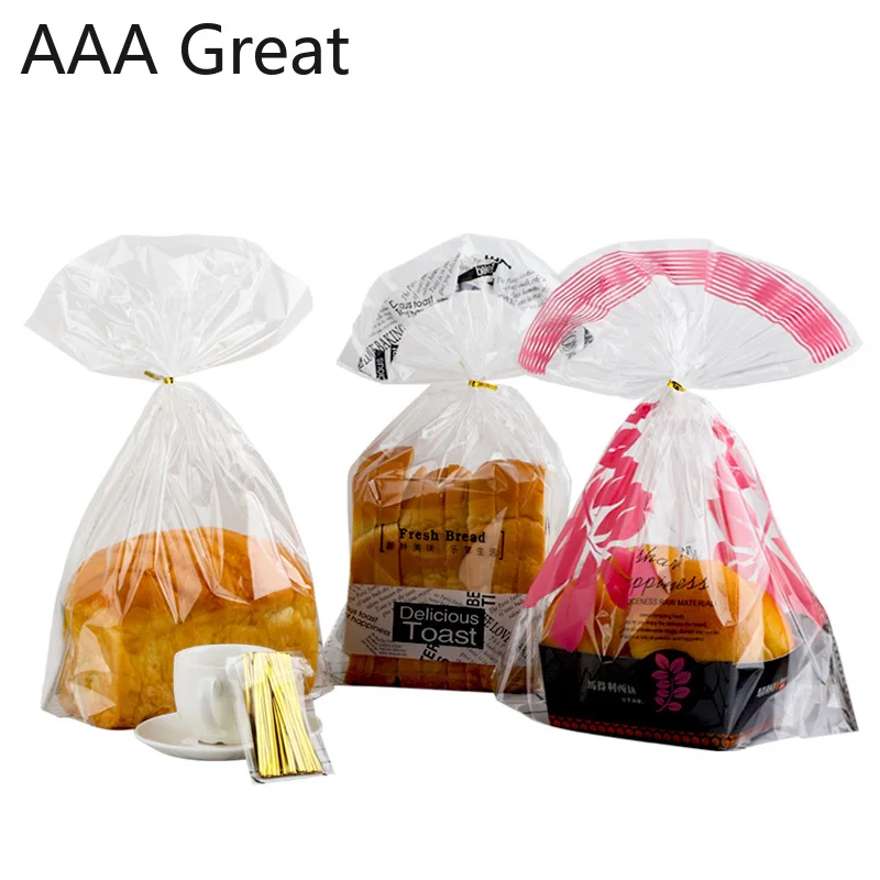 50 шт./лот белый прозрачный пакет с цветами упаковка для печенья пластиковые