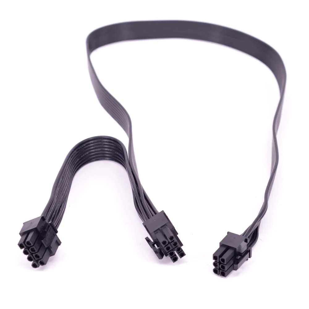 PCI express 6-контактный двойной 6 + 2-контактный кабель питания PCIe 6-контактный разветвитель от 1 до 2 для Corsair HX520W HX620W HX650W модульный