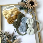 5 шт.лот детский бант повязка на голову нейлоновая для девочек яркие цветные Повязки На Голову Ins детские повязки для волос детский тюрбан без следов аксессуары для волос