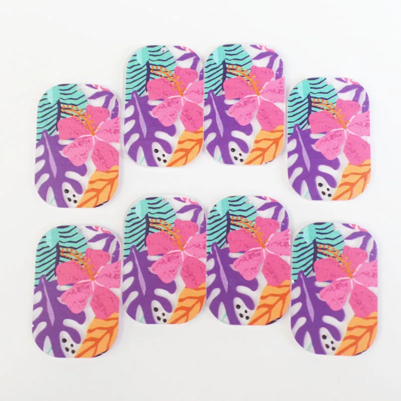 

Акриловые продолговатые бусины с радужным цветком, 8 шт., 40x26x2 мм, фурнитура для изготовления ювелирных изделий ручной работы, бусины для юве...