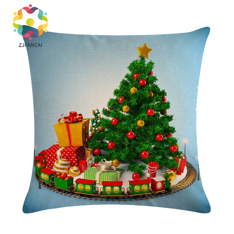 Рождественская серия домашняя гостиная столовая Подушка льняная декоративная