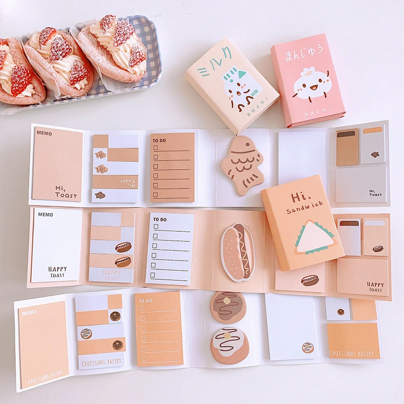 

Mini Notepad Cute Cartoon Memo Sticky Notes Kawaii Stationery Planner N Times Stickers Notebooks Office School Message Supplies