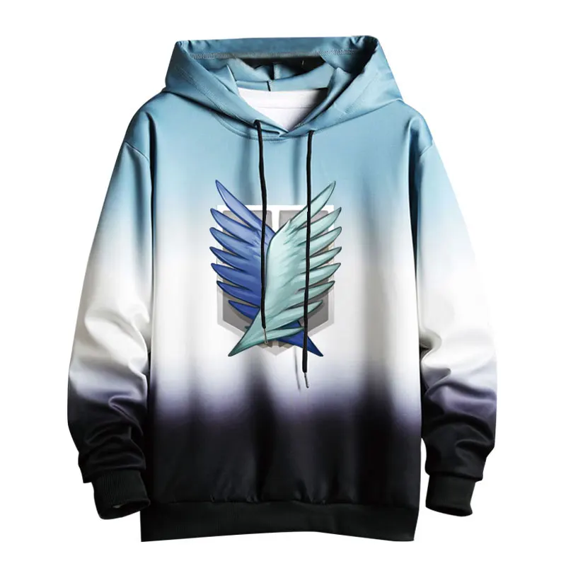 

New Harajuku Anime Hoodies Attack on Titan 3D Printed Hooded Sweatshirt Men Women Fashion Streetwear Pullover Hoodie
