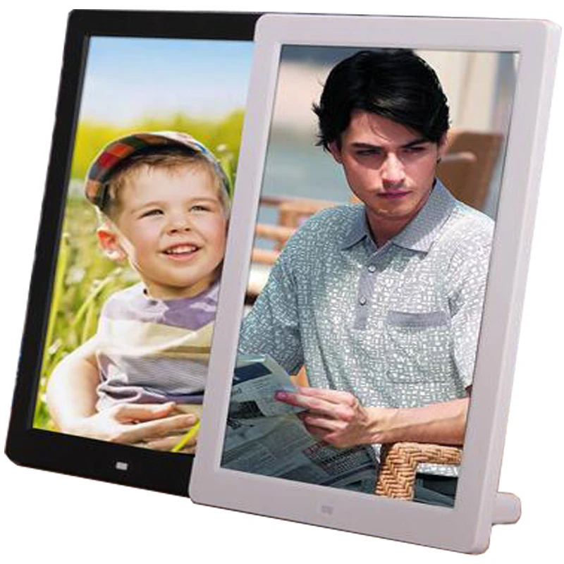 

12 Inches Digital Photo Frame Electronic Picture Frame 1280*800 with Clock Calendar Remote Control Built-in Speaker Resolution