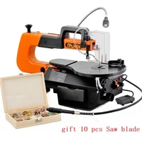 electric scroll saw 16 inch speed variable jig saw 220v woodworking diy table angle cutting curve saw with 10 blades ssa16l vr