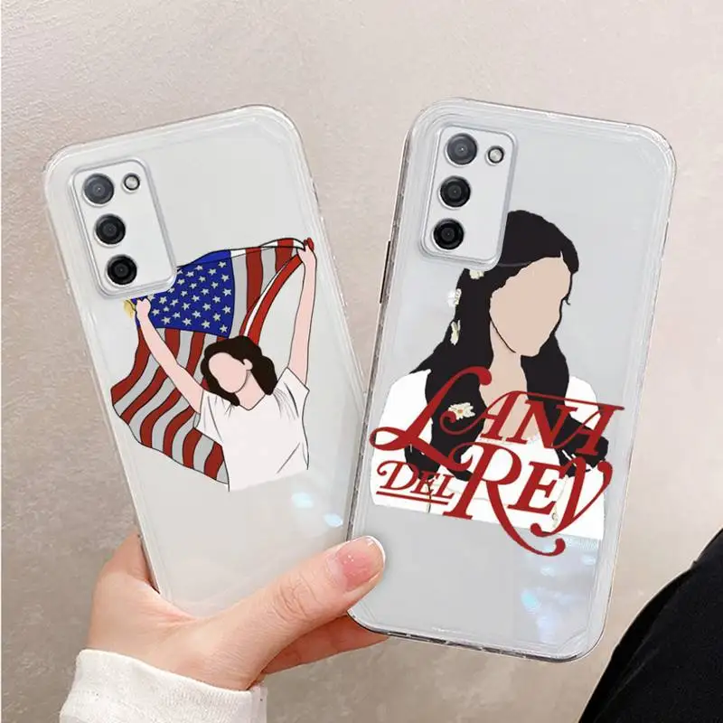 

Lana Del Rey sexy model singer Phone Case For Xiaomi Mi 11 Ultra Lite 10 Redmi Note 9 8 7 9a K30S K40 Pro Transparent Coque