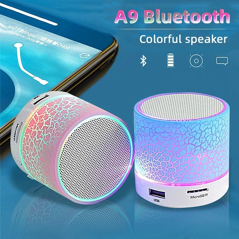 

Bluetooth Speaker Subwoofer Sound Box BT4.0 Crack LED TF Card USB Portable MP3 Music Player Mini Wireless Loudspeaker Speakers