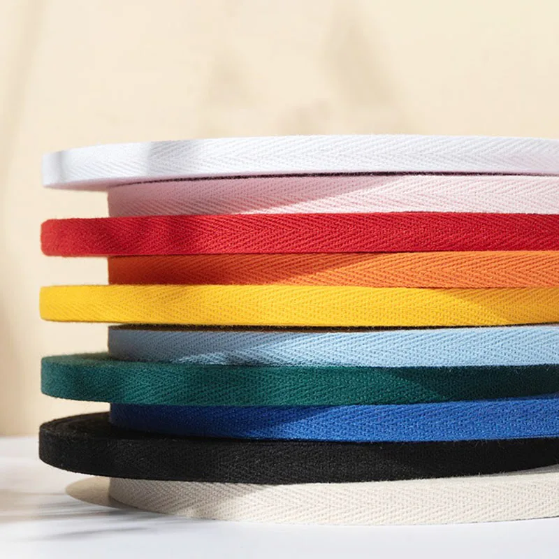 Новинка 3/8 дюйма (10 мм) Φ 100% хлопковая лента в елочку цветная 45 метров | Дом и сад