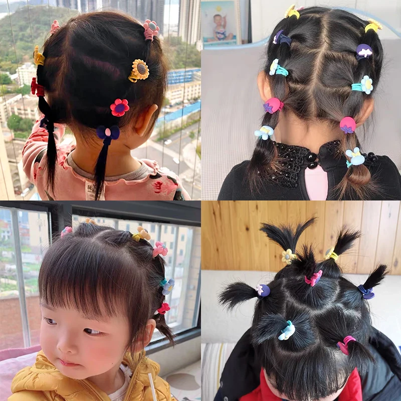 20/40Pcs Girls Hair Accessories Gift Box Elastic Bands Flower Clip Bows New Headband Hairband Cute Hairbands for Kids - купить по