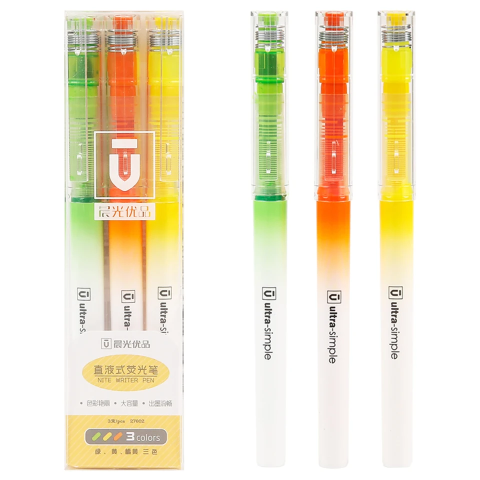 

3Pcs/set Cute Colorful Candy Highlighter Marker Pen Color Mark Pen Fresh And Creative Fluorescent Pen Office School Stationery