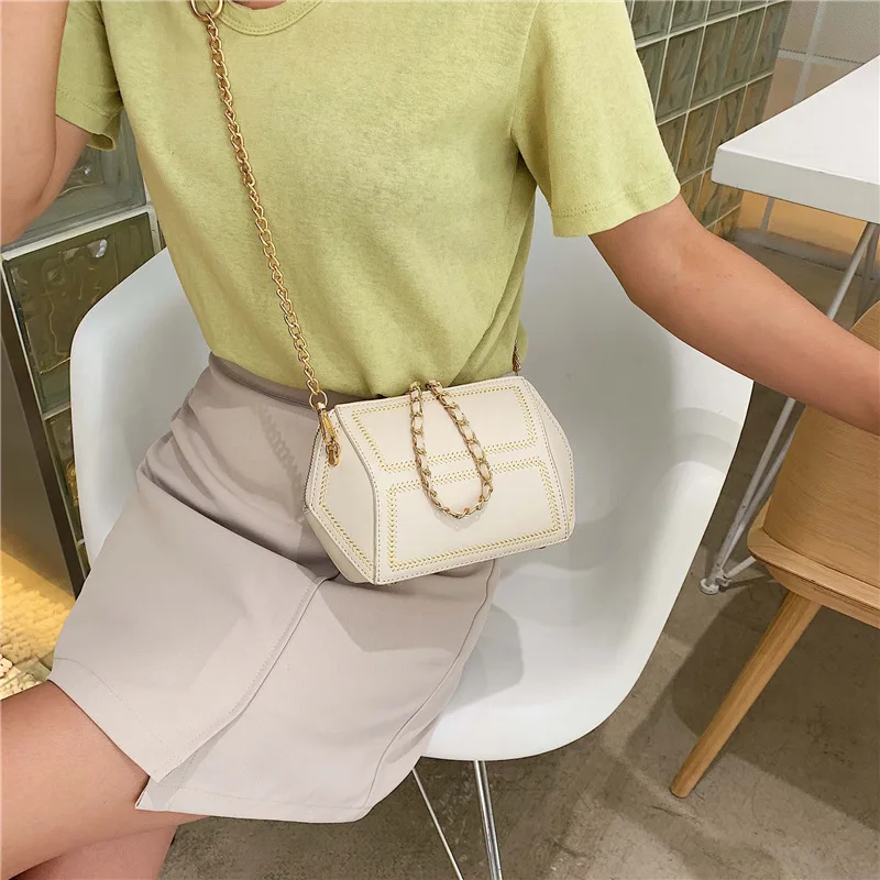 

Personality Embroidery Thread Small Bag Female 2021 New Korean Version of Wild Messenger Bag Chain Bag Fashion Lady Shoulder Bag