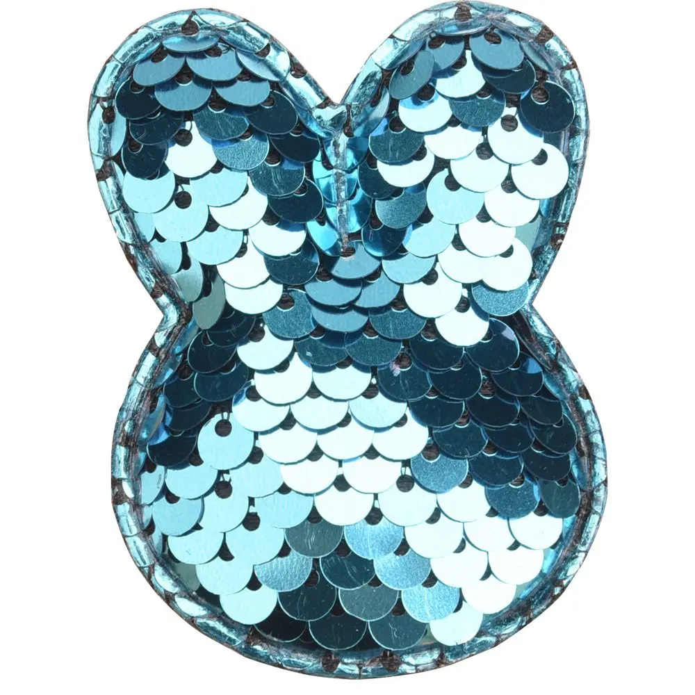 Blue 36 шт., 2,4 дюймов, аксессуары для волос с блестками и кроликом, аксессуары для волос для девочек, блестящие банты, Пасхальная повязка на голову, аксессуар без зажимов для повязки на голову - Цвет: Blue