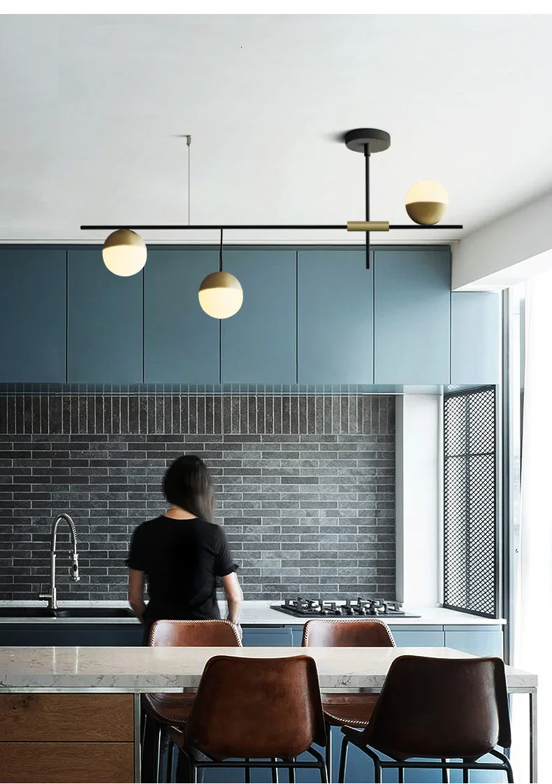 Современные Подвесные светодиодные лампы в форме стеклянных шаров волшебная