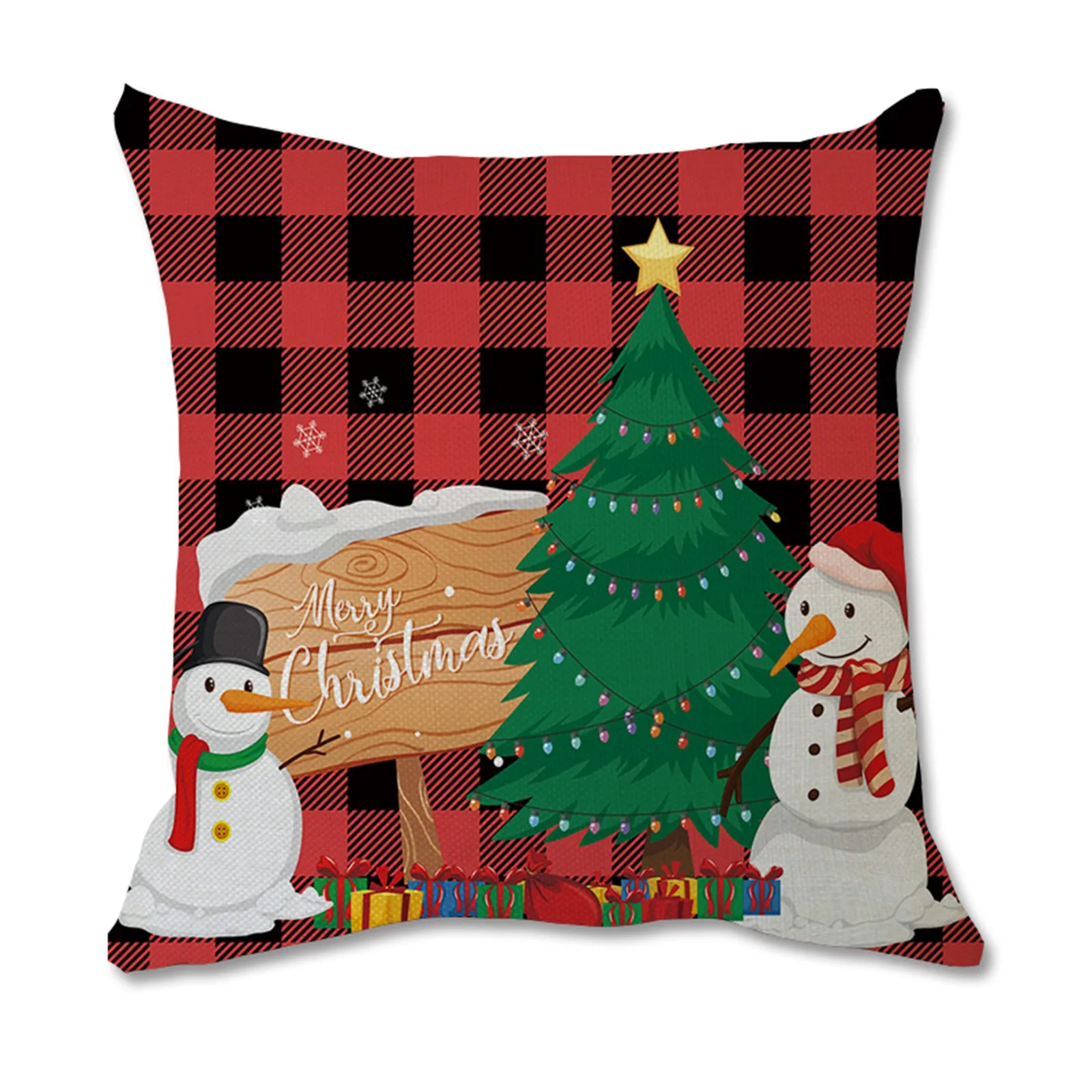 

Merry Christmas Printing Dyeing Sofa Bed Home Decor Pillow Case Cushion Cover pillow case cojines para sof autumn decoration