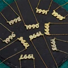 Женское Ожерелье из нержавеющей стали с подвеской в виде букв