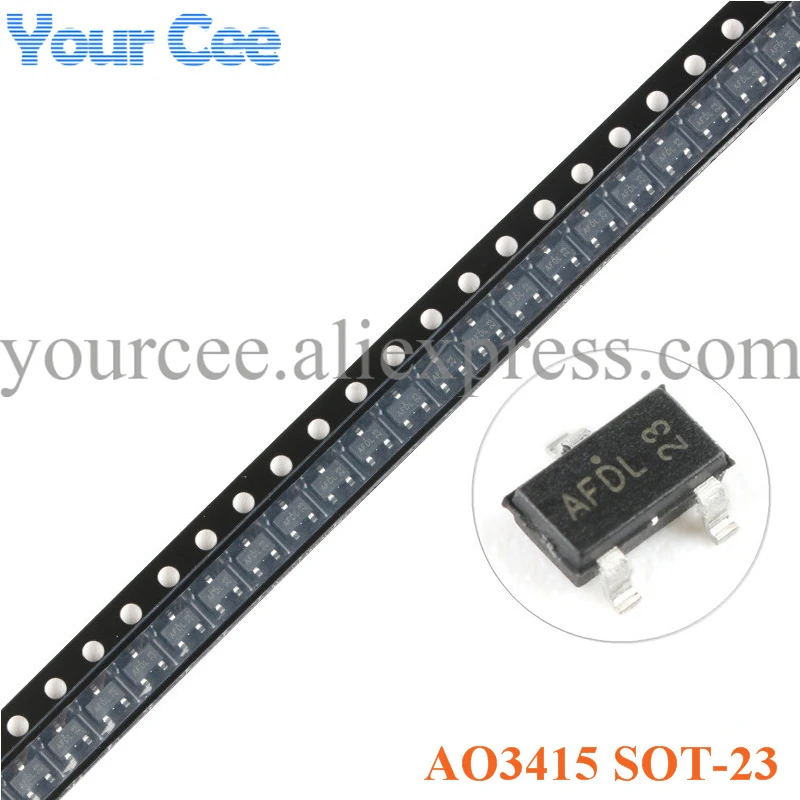10 шт. AO3415 3415 SOT-23 P-channel SMD MOSFET трубка с полевым эффектом | Электронные компоненты и