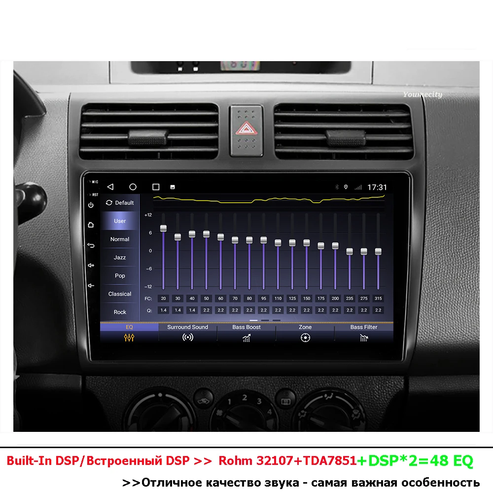 Автомобильный мультимедийный плеер Android 10 магнитола для Suzuki SWIFT 2008-2015 Радио RDS Gps