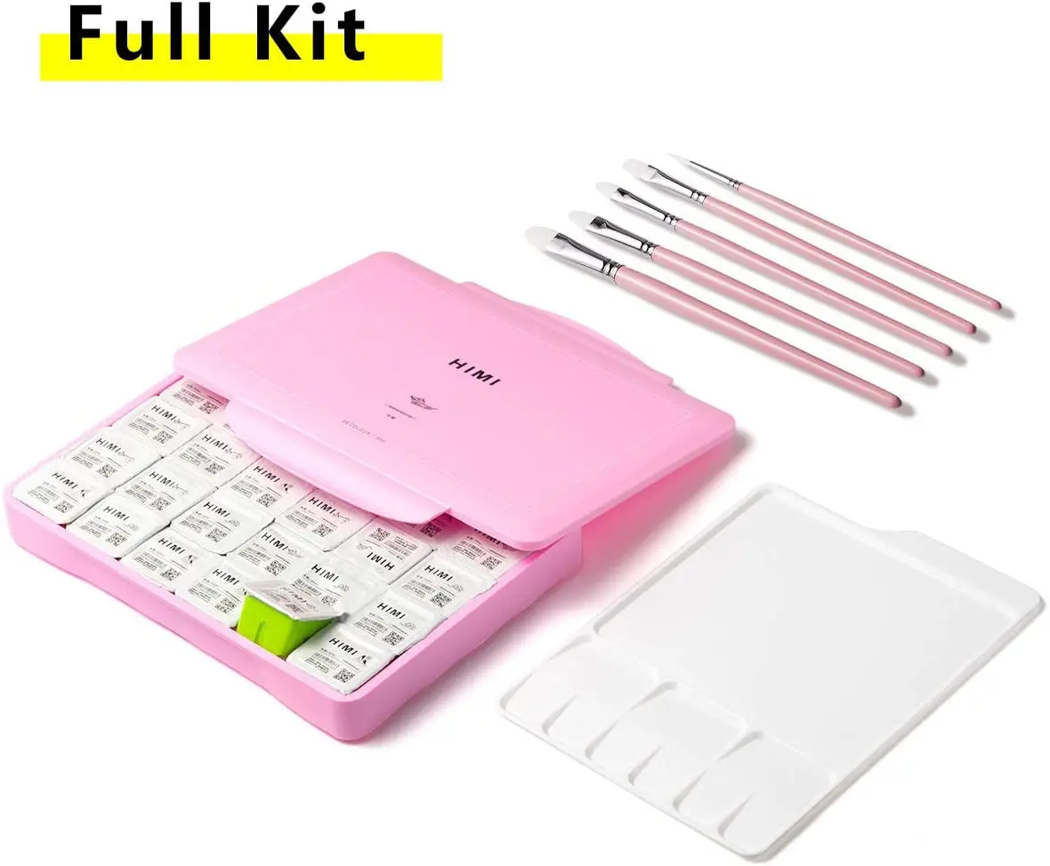 HIMI гуашь 24 Цвет s акварельные краски в наборе набор красок с желе чашки