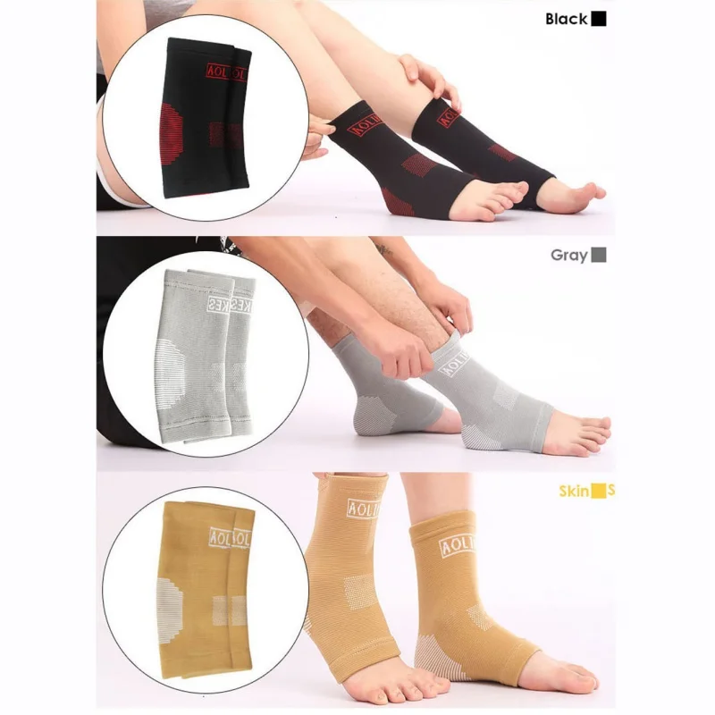 

1pc Ankle Support Breathable Nylon Acrylic Heel Cover Protective Wrap Fitness Footwear Sportswear