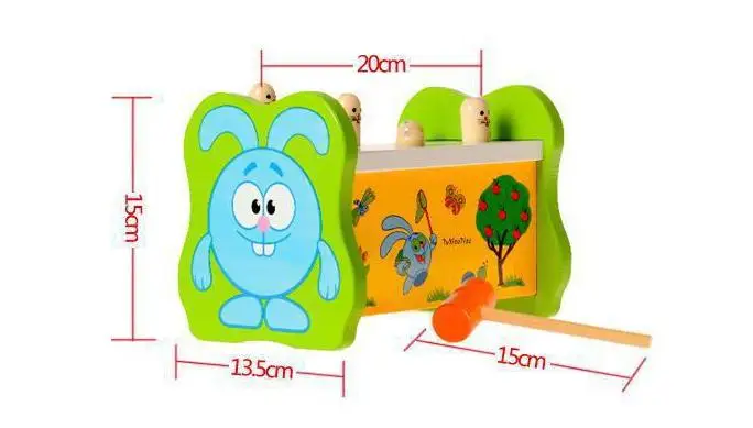

Baby Education Wooden Toys Montessori Mole Attack Children Toys Holiday Gift Wooden Box