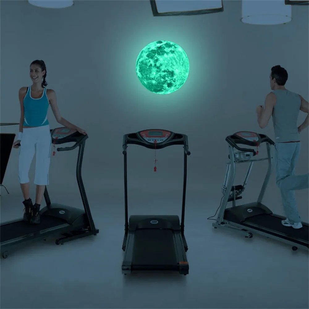 

20cm Luminous Moon Earth Cartoon DIY 3D Wall Stickers for Kids Room Bedroom Glow In The Dark Wall Sticker Home Decor Living Room
