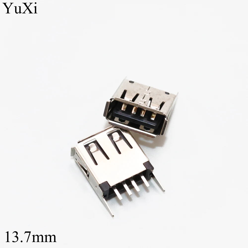 

YuXi 13,7 Вертикальная Розетка USB USB-A, материнская AF180 USB A 13,7 мм