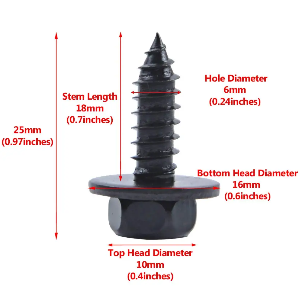 MIKKUPPA 20 шт. шестигранный винт с головкой для Toyota RAV4 06-18 Tacoma 00-04 Lexus RX330 04-06 Scion TC 05-16 бампер крепежного винта