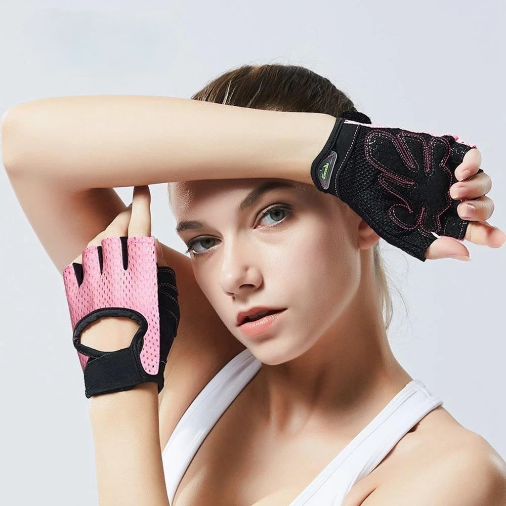 

Breathable Thin Section Fitness Gloves Power Weight Lifting Women Men Crossfit Workout Bodybuilding Half Finger Hand Protector