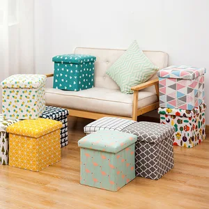 Cloth storage box foldable storage stool storage stool can sit adult multifunctional square sofa shoe changing stool ottoman Cloth storage box foldable storage stool storage stool can sit adult multifunctional square sofa shoe changing stool ottoman