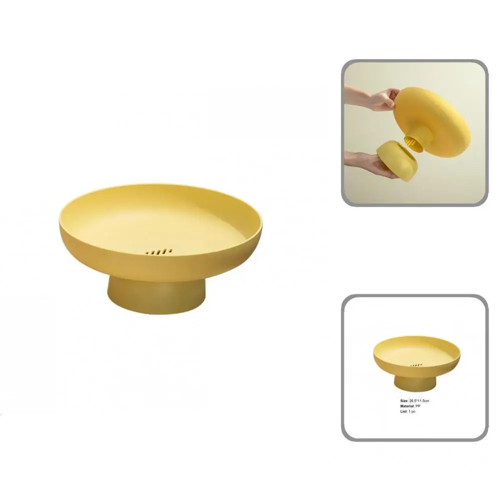 

Stylish Fruit Tray Wide Opening Bright Color Parties Table Snack Tray Fruit Plate Candy Plate