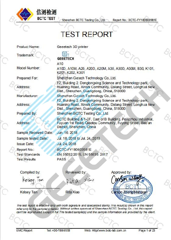 GEEETECH 3d принтер A10 с открытым исходным кодом быстрая сборка 0,4 мм сопло 220*220*260 мм 180 мм/сек. датчик накаливания PLA LCD2004 с FDM CE