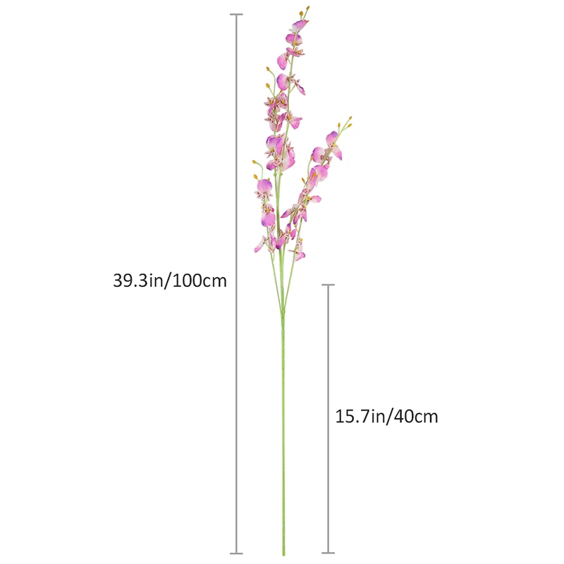 

10PCS Artificial Flowers Real Touch Artificial White Dance Orchid for New House Home Wedding Festival Decoration