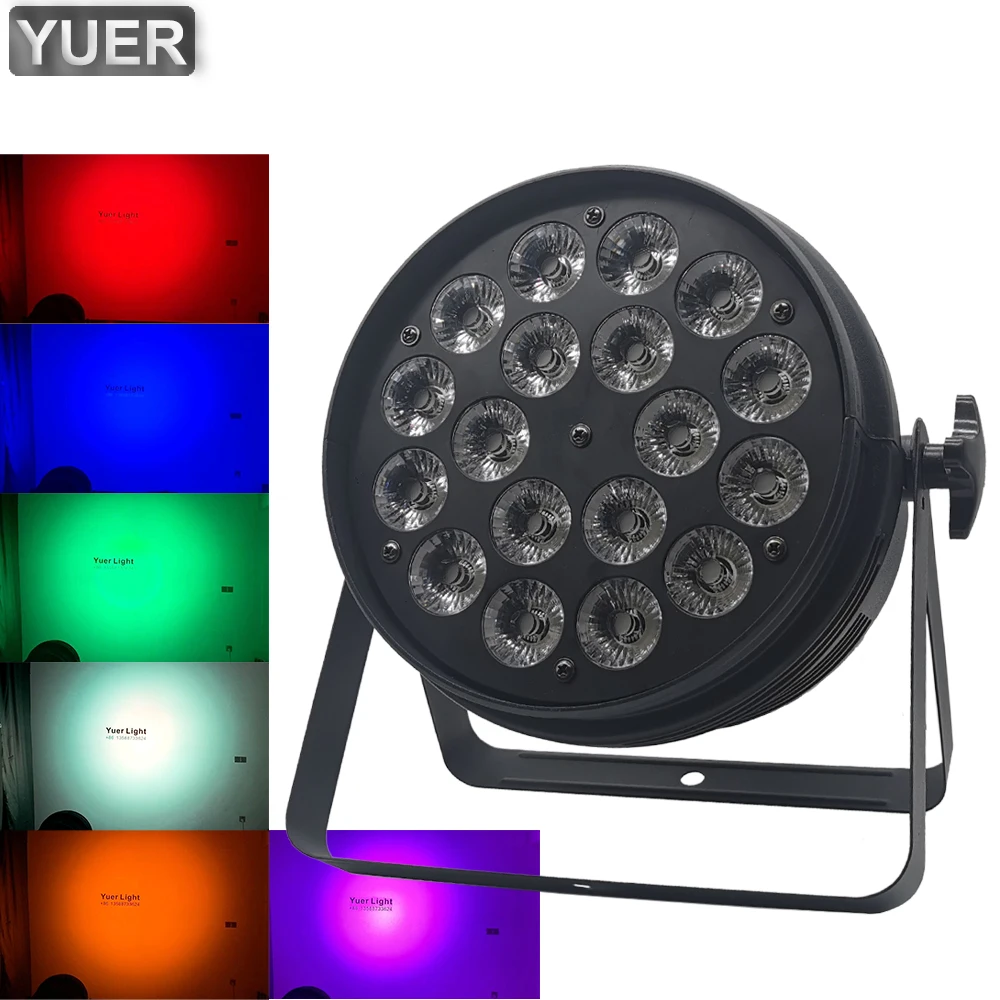 18x18 Вт RGBWA UV 6IN1 светодиодный плоский Par ОСВЕЩЕНИЕ DMX 512 алюминиевый DJ Эффект