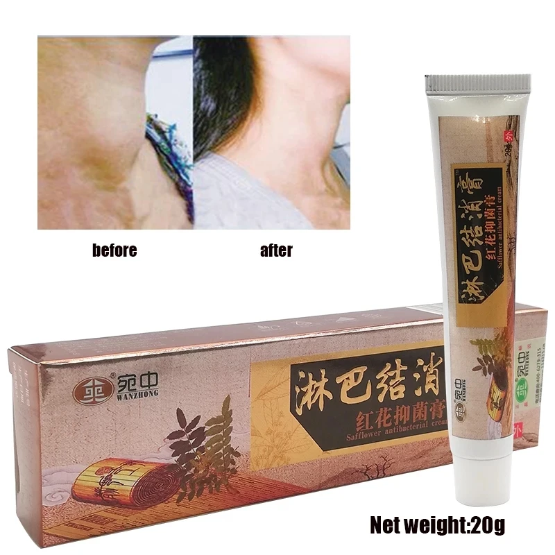 Натуральный травяной лимфатический крем снимает шейную лимфатию и за ухо а также