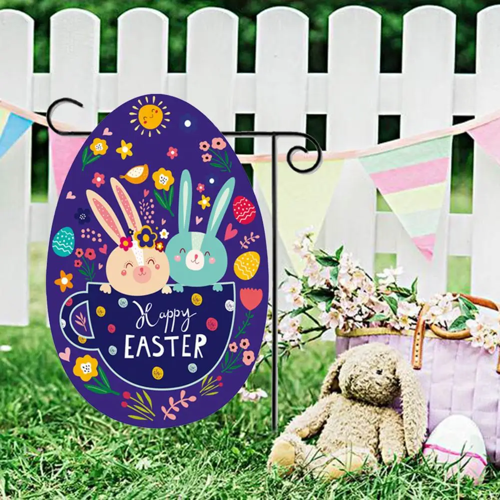 Праздничный флаг праздничный мультяшный кролик пасхальные яйца Садовый
