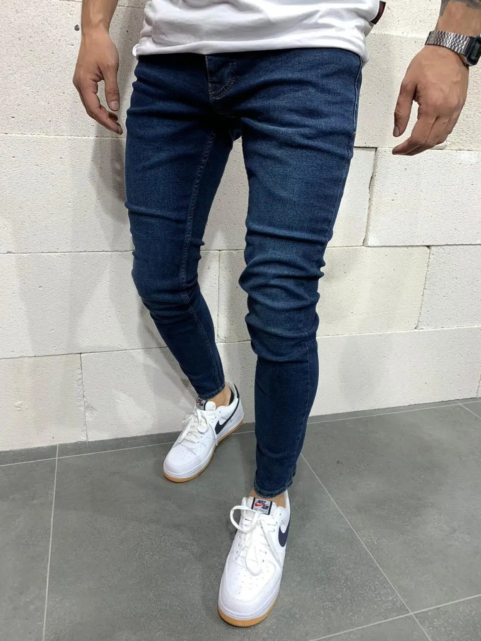 

Blue Denim Streetwear Street Style Slimfit Jeans