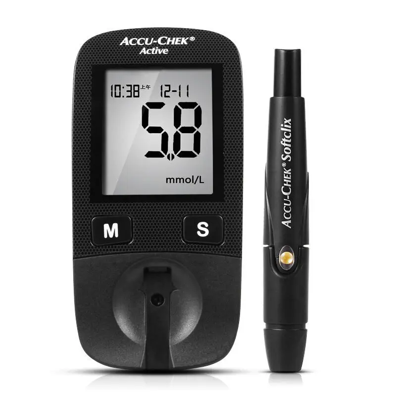 Умный глюкометр ACCU Chek Active домашний Высокоточный медицинский прибор для
