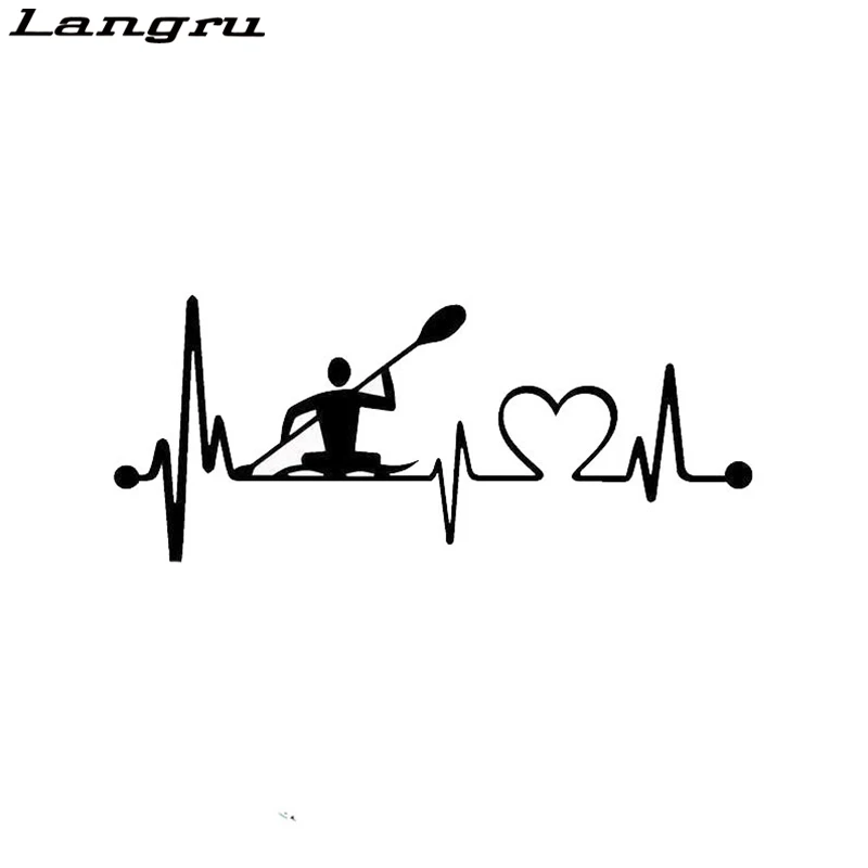 Индивидуальные виниловые графические наклейки с изображением пульса и Каяка