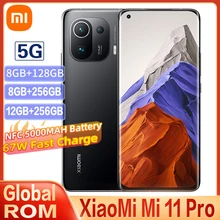 Xiaomi Mi 11 Pro Global ROM 5G Smartphone 128GB/256GB Snapdragon 888 50MP Camera 120HZ AMOLED Screen 67W Fast Charge 5000mAh NFC