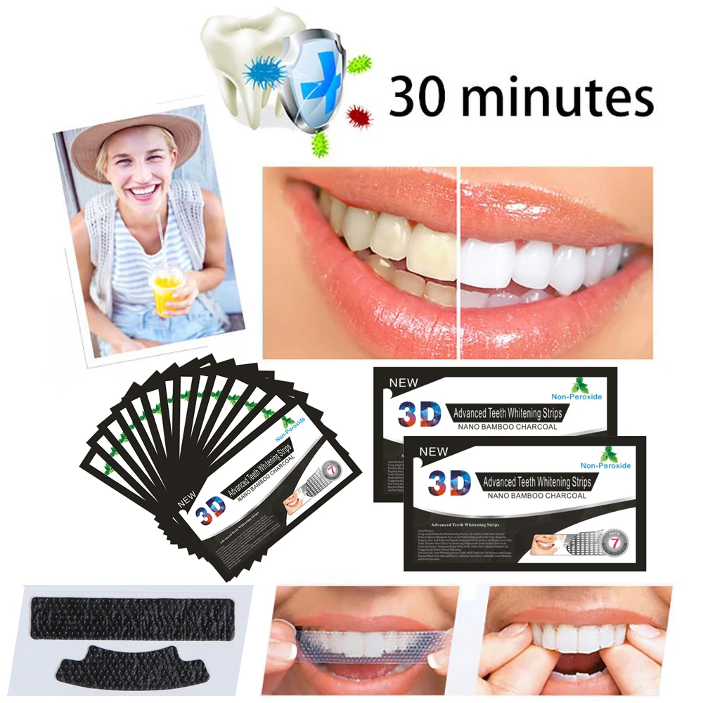 3D молнии черных зубов и бамбука средство для отбеливания на основе