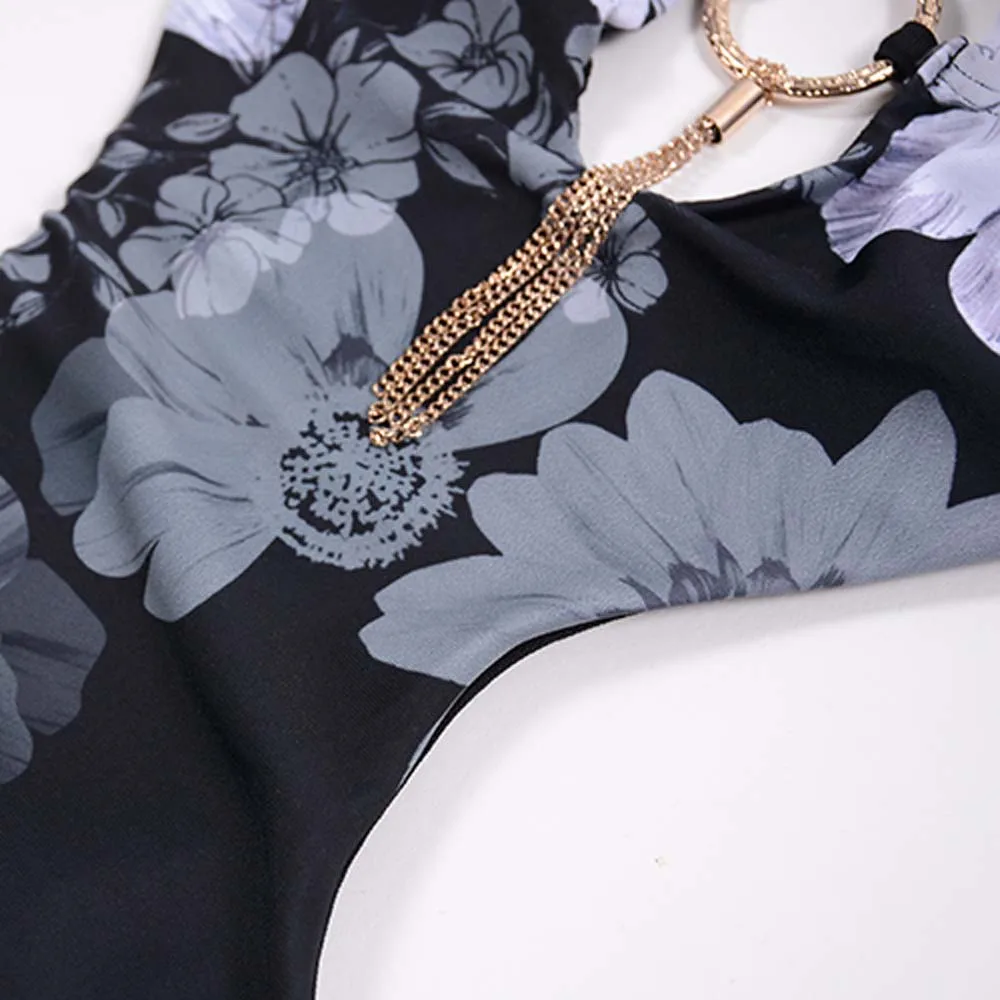 

Shuizhamou Summer New Tight Bikini V High Waist Snake Print Fashion Full One Piece Woman Swimsuits Sports Brand Sexy Beachwear