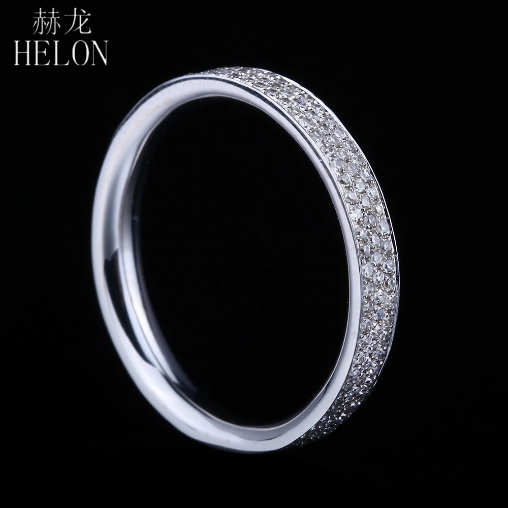 HELON однотонное 14 к белое золото 0.45ct подлинные натуральные бриллианты Половина