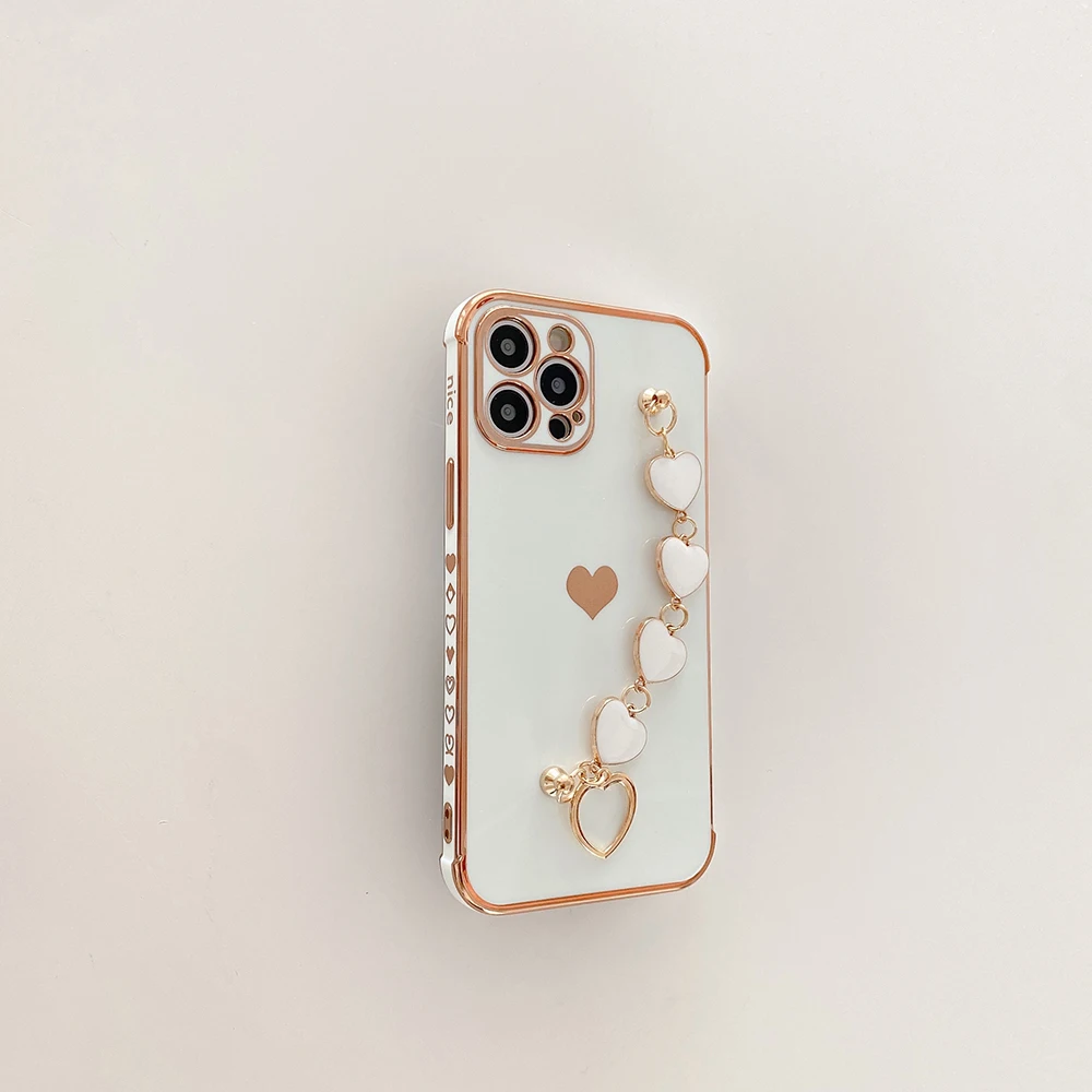 Покрытие любовь браслет границы узор чехол для нового IPhone 12 11 Pro Max 7 8 Plus XR X XS