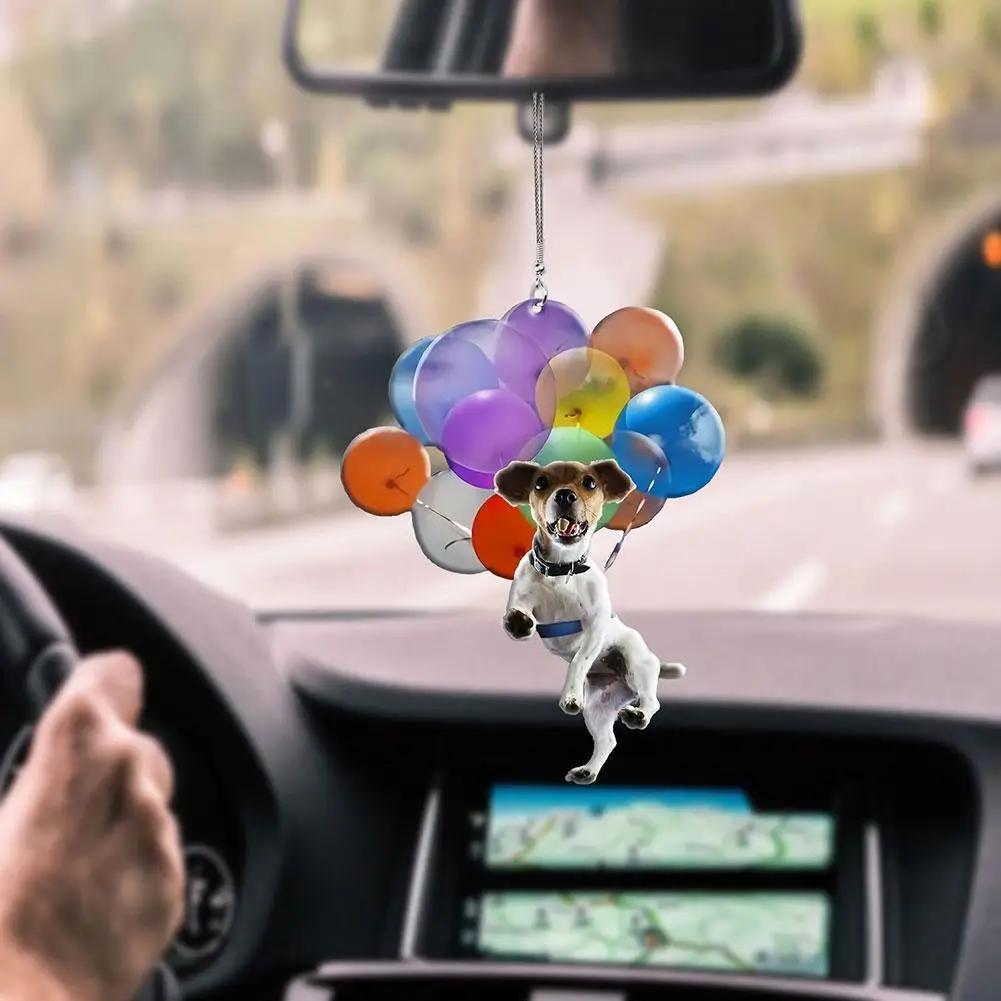 Креативное подвесное украшение для щенка с красочным воздушным шаром