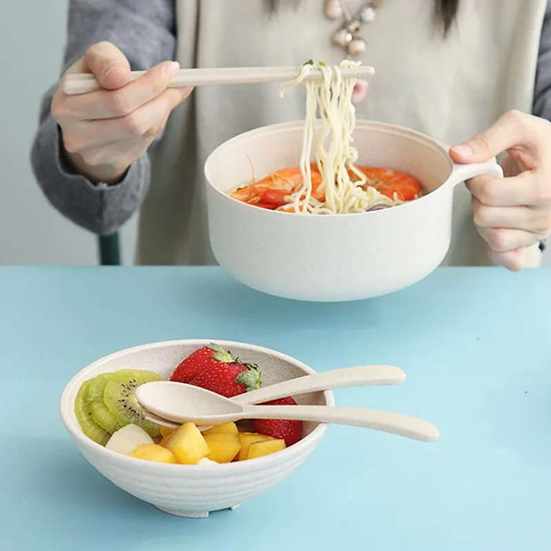 Новая Большая миска с крышкой для лапши быстрого приготовления бытовая супница